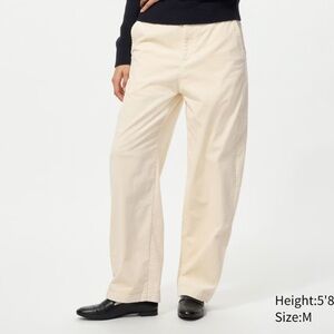 UNIQLO Corduroy Curve Trousers in Off White